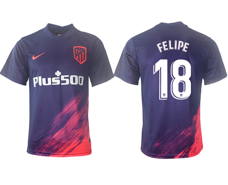 Cheap Men 2021-2022 Club Atletico Madrid away aaa version purple 18 Soccer Jersey